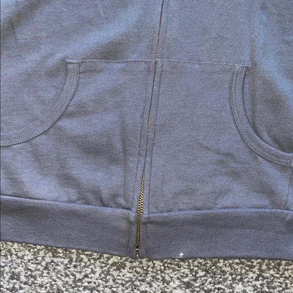 Delia’s Vintage Y2K Junior’s Zip Up Hoodie Vest Grey/Purple Size Medium - Picture 6 of 9